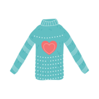 Blue turtle neck sweater png