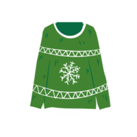 pull d'hiver vert png