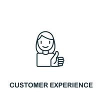 Customer Experience icon from customer service collection. Simple line element Customer Experience symbol for templates, web design and infographics vector