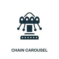 Chain Carousel icon. Simple element from amusement park collection. Creative Chain Carousel icon for web design, templates, infographics and more vector