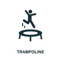 icono de trampolín. elemento simple de la colección del parque de atracciones. icono de trampolín creativo para diseño web, plantillas, infografías y más vector