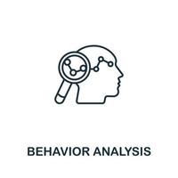 Behavior Analysis icon from artificial intelligence collection. Simple line Behavior Analysis icon for templates, web design and infographics vector