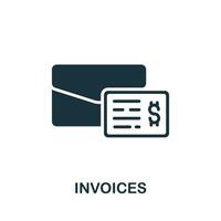 Invoices icon. Simple illustration. Invoices icon for web design, templates, infographics and more vector