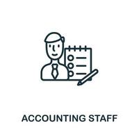 Accounting Staff icon from business training collection. Simple line Accounting Staff icon for templates, web design and infographics vector