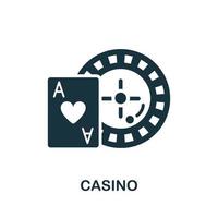 Casino icon. Monochrome simple Casino icon for templates, web design and infographics vector