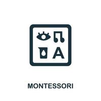 Montesori icon. Simple element from child development collection. Creative Montesori icon for web design, templates, infographics and more vector