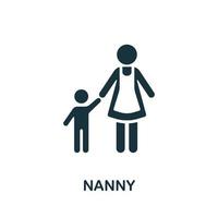 Nanny icon. Simple element from child development collection. Creative Nanny icon for web design, templates, infographics and more vector