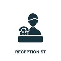 Receptionist icon. Simple element from company management collection. Creative Receptionist icon for web design, templates, infographics and more vector