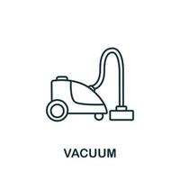 Vacuum icon from cleaning collection. Simple line element Vacuum symbol for templates, web design and infographics vector