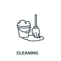 Cleaning icon. Simple line element Cleaning symbol for templates, web design and infographics vector