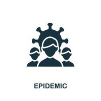 icono de epidemia. elemento simple de la colección coronavirus. icono de epidemia creativa para diseño web, plantillas, infografías y más vector