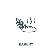 Bakery icon. Simple line element Bakery symbol for templates, web design and infographics vector