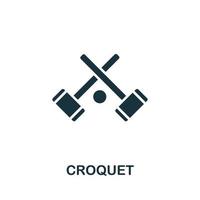 icono de croquet de la colección de australia. icono de croquet de línea simple para plantillas, diseño web e infografía vector