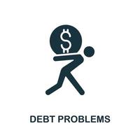 Debt Problems icon. Simple element from business organization collection. Creative Debt Problems icon for web design, templates, infographics and more vector