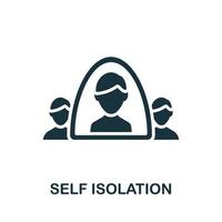 Self Isolation icon. Simple element from coronavirus collection. Creative Self Isolation icon for web design, templates, infographics and more vector