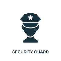 icono de guardia de seguridad. elemento simple de la colección del casino. icono de guardia de seguridad creativo para diseño web, plantillas, infografías y más vector