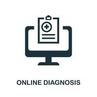 Online Diagnosis icon. Simple element from digital health collection. Creative Online Diagnosis icon for web design, templates, infographics and more vector