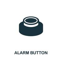 icono del botón de alarma. elemento simple de la colección de salud digital. icono de botón de alarma creativa para diseño web, plantillas, infografías y más vector