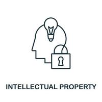 Intellectual Property icon from crowdfunding collection. Simple line Intellectual Property icon for templates, web design and infographics vector