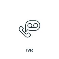 Ivr icon from customer service collection. Simple line element Ivr symbol for templates, web design and infographics vector