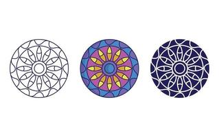 Mandala icon design, Geometric ornament vector