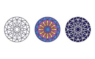 Mandala icon design, Geometric ornament vector