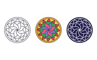 Mandala icon design, Geometric ornament vector