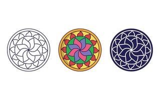 Mandala icon design, Geometric ornament vector