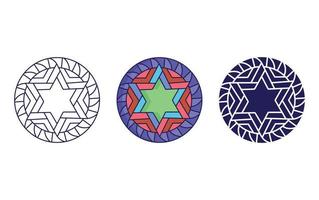 Mandala icon design, Geometric ornament vector