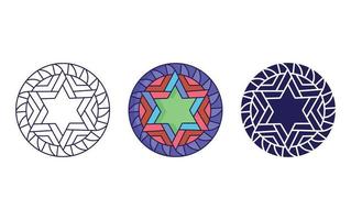 Mandala icon design, Geometric ornament vector