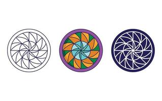 Mandala icon design, Geometric ornament vector