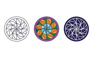 Mandala icon design, Geometric ornament vector