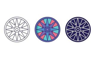 Mandala icon design, Geometric ornament vector