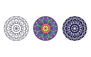 Mandala icon design, Geometric ornament vector