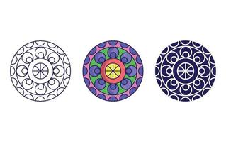 Mandala icon design, Geometric ornament vector