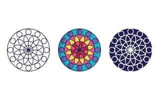 Mandala icon design, Geometric ornament vector