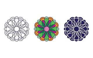 Mandala icon design, Geometric ornament vector