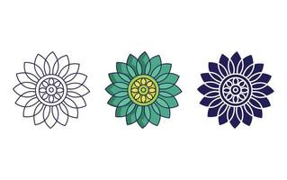 Mandala icon design, Geometric ornament vector