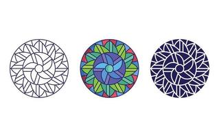 Mandala icon design, Geometric ornament vector