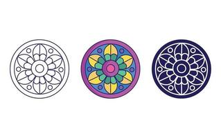 Mandala icon design, Geometric ornament vector