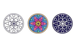 Mandala icon design, Geometric ornament vector