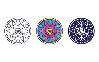 Mandala icon design, Geometric ornament vector