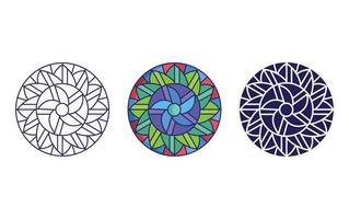 Mandala icon design, Geometric ornament vector