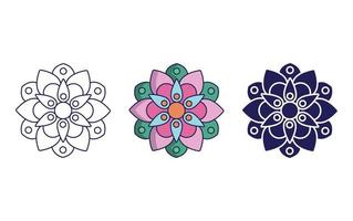 Mandala icon design, Geometric ornament vector