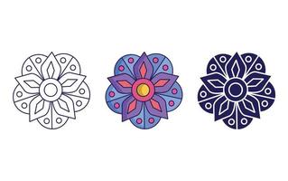 Mandala icon design, Geometric ornament vector