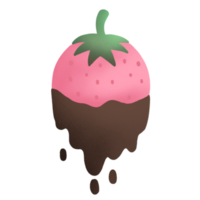 choklad täckt jordgubb element illustration png
