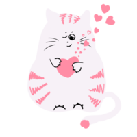 cat with a heart png