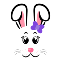 masques de lapin de dessin animé avec des oreilles png