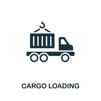 Cargo Loading icon. Simple illustration. Cargo Loading icon for web design, templates, infographics and more vector