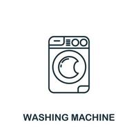 Washing Machine icon from cleaning collection. Simple line element Washing Machine symbol for templates, web design and infographics vector